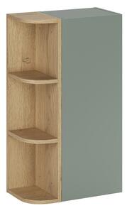 Comad Závesná kúpeľňová skrinka Aster 45 cm zelená/dub cremona