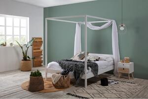 Biela dvojlôžková posteľ s roštom 140x190 cm Dossel – Marckeric