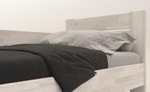 Rohová posteľ JOHANA ľavá, buk/biela, 100x200 cm