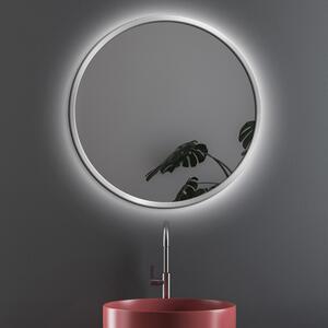 Zrkadlo Nordic Silver LED o 90 cm