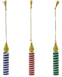 Vianočná ozdoba Candle – set 3 ks