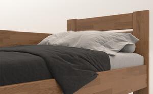 Rohová posteľ JOHANA ľavá, dub/svetlý orech, 100x200 cm