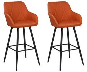 Set 2 ks barových stoličiek Donna (oranžová). Vlastná spoľahlivá doprava až k Vám domov. 1078552