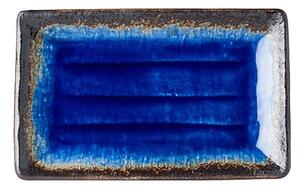 Modrý keramický servírovací tanier MIJ Cobalt, 21 x 13 cm
