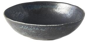 Čierna oválna keramická miska Mij BB, ø 17 x 15 cm