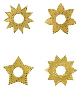 Ochranný krúžok na sviečku Antique Brass – set 4 ks