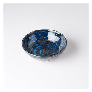 Modrá keramická malá miska MIJ Copper Swirl, ø 13 cm