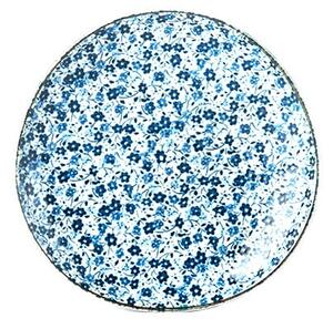 Modro-biely keramický tanier MIJ Daisy, ø 19 cm
