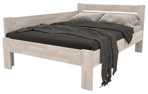 Rohová posteľ JOHANA ľavá, buk/biela, 120x200 cm