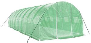Fóliovník s oceľovým rámom zelený 24 m² 8x3x2 m