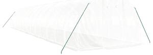 Fóliovník s oceľovým rámom biely 42 m² 14x3x2 m