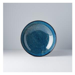 Modrý keramický hlboký tanier MIJ Indigo, ø 21 cm