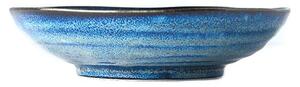 Modrý keramický hlboký tanier MIJ Indigo, ø 21 cm