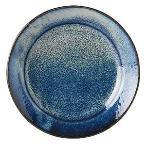 Modrý keramický tanier Mij Indigo, ø 17 cm