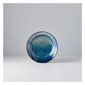 Modrý keramický tanier Mij Indigo, ø 17 cm