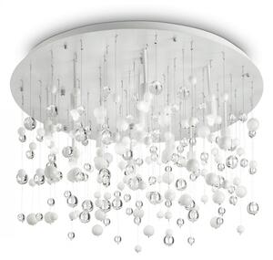 Prisadené stropné svietidlo Ideal lux NEVE 101187 - biela / chróm / transparentná