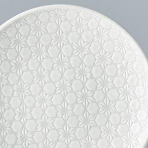 Biely keramický tanier Mij Star, ø 20 cm