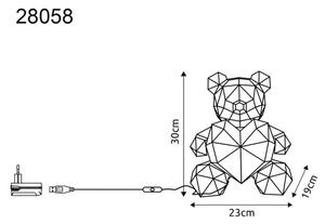 Globo BRONDAR 28058 LED stolná lampička | 1W LED | 8000K