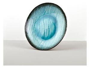 Modrý keramický oválny tanier Mij Sky, 24 x 20 cm