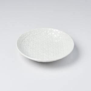 Biely keramický hlboký tanier Mij Star, ø 24 cm