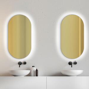 Zrkadlo Puro Zeta LED - gold glass Rozmer zrkadla: 40 x 60 cm