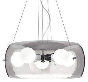 Závesné svietidlo - luster Ideal lux AUDI 103983 - chróm / dymové sklo