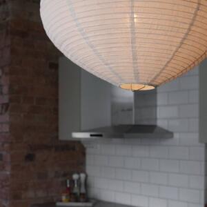 PR Home závesné svietidlo Verona, bílé, Ø 55 cm, látka, E27-LED, Biela / opálová, Obývacia izba / jedáleň, Textil / látka / hodváb, Závesné svietidlo