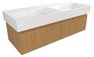 Kúpeľňová skrinka s umývadlom SAT Evolution 118x30x44, 5 cm dub medový mat SATEVO120DMU2