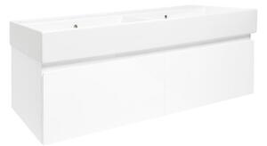 Kúpeľňová skrinka s umývadlom SAT B-WAY 119x30x45 cm biely lesk BWAY120WU2