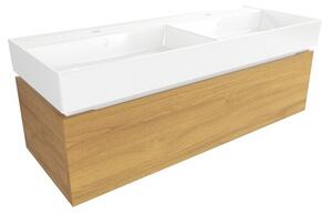 Kúpeľňová skrinka s umývadlom SAT Feel 120x30x46 cm medový dub mat SATFEEL120DMU2