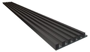 Lamely 3D Stenová lamela 3D PLUS - Lamela Čierna + MDF doska Diamantová sivá