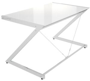 Dizajnový stôl Brik chrómovaný biela