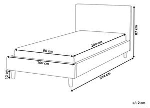 Jednolôžková posteľ 200 x 90 cm Ferdinand (sivá) (s roštom). Vlastná spoľahlivá doprava až k Vám domov. 1078891