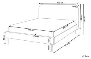 Manželská posteľ 160 cm Faris (sivá) (s roštom). Vlastná spoľahlivá doprava až k Vám domov. 1078927