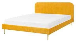 Manželská posteľ 160 cm Faris (žltá) (s roštom). Vlastná spoľahlivá doprava až k Vám domov. 1078924