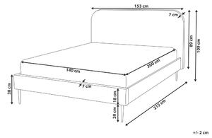 Manželská posteľ 140 cm Faris (béžová) (s roštom). Vlastná spoľahlivá doprava až k Vám domov. 1078938