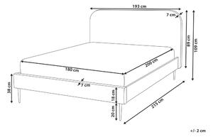 Manželská posteľ 180 cm Faris (sivá) (s roštom). Vlastná spoľahlivá doprava až k Vám domov. 1078928