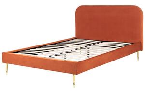 Manželská posteľ 140 cm Faris (oranžová) (s roštom). Vlastná spoľahlivá doprava až k Vám domov. 1078941