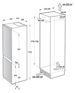 Gorenje NRKI517E61WF - Chladnička kombinovaná zabudovateľná