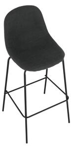 Barová stolička, tmavosivá látka/kov, MARIOLA NEW