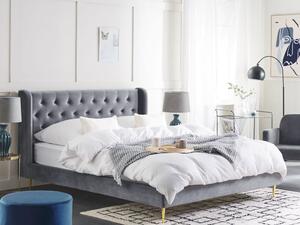 Manželská posteľ 180 cm Flora (sivá) (s roštom). Vlastná spoľahlivá doprava až k Vám domov. 1078974