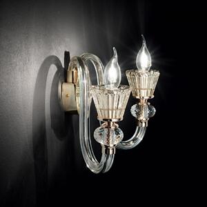 Ideal Lux 140599 nástenné svietidlo Strauss 2x40W | E14 - zlatá