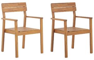 Set 2 ks záhradných stoličiek Fernanda (svetlé drevo). Vlastná spoľahlivá doprava až k Vám domov. 1078984
