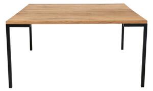 Čierny konferenčný stolík s doskou z dubového dreva House Nordic Lugano, 90 x 90 cm