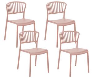 Set 4 ks jedálenských stoličiek Geronimo (ružová). Vlastná spoľahlivá doprava až k Vám domov. 1079072