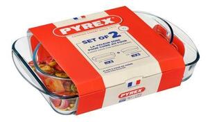 Sklenený pekáč PYREX 2ks 2,7l a 2,2l borosilikát