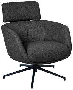 RELAXAČNÉ KRESLO, kov, textil, čierna, tmavosivá Dieter Knoll - Kreslá