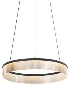Moderné závesné svietidlo čierne 59cm vrátane LED 3-krokového stmievania - Anello Chandelier