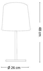 Ideal Lux 161686 stolná lampička Nordik 1x60W | E27- čierna