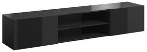 TV stolík Slide 200 K - čierna / čierny lesk